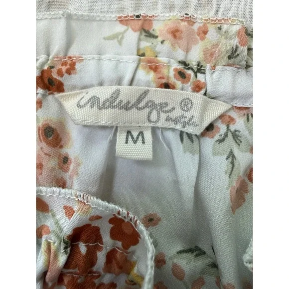 Indigo Rd Floral Spaghetti Strap Mini Dress Womens Medium Smocked Waist Ruffle - Picture 5 of 6